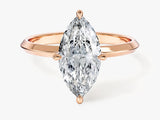 Knife Edge Marquise Lab Grown Diamond Engagement Ring (2.00 CT)