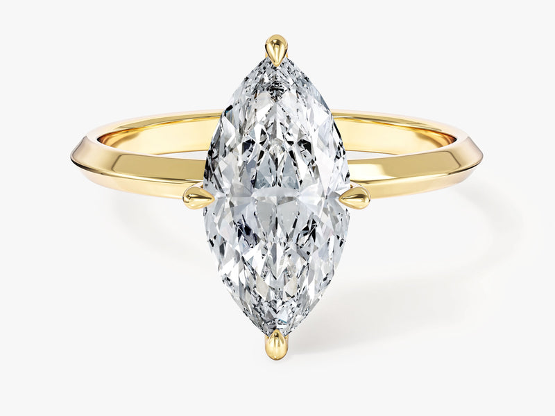 Knife Edge Marquise Moissanite Engagement Ring (2.00 CT)