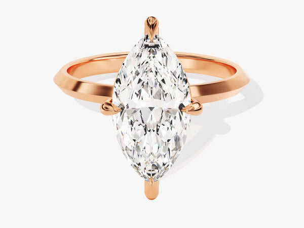 Knife Edge Marquise Diamond Engagement Ring (3.00 CT)