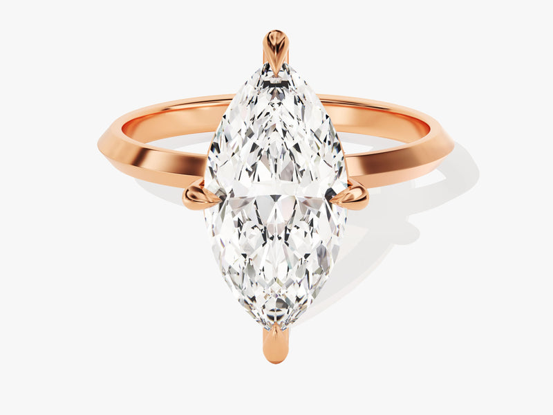Knife Edge Marquise Diamond Engagement Ring (3.00 CT)