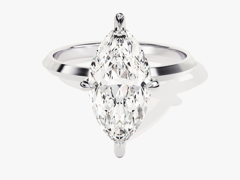 Knife Edge Marquise Moissanite Engagement Ring (3.00 CT)