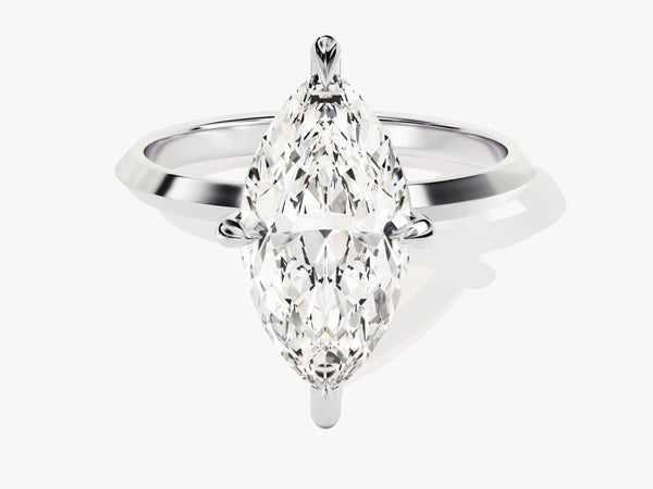 Knife Edge Marquise Lab Grown Diamond Engagement Ring (3.00 CT)