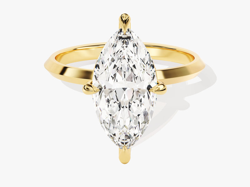 Knife Edge Marquise Moissanite Engagement Ring (3.00 CT)