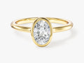 Bezel Oval Moissanite Engagement Ring (1.00 CT)