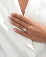 Bezel Oval Lab Grown Diamond Engagement Ring (3.00 CT)