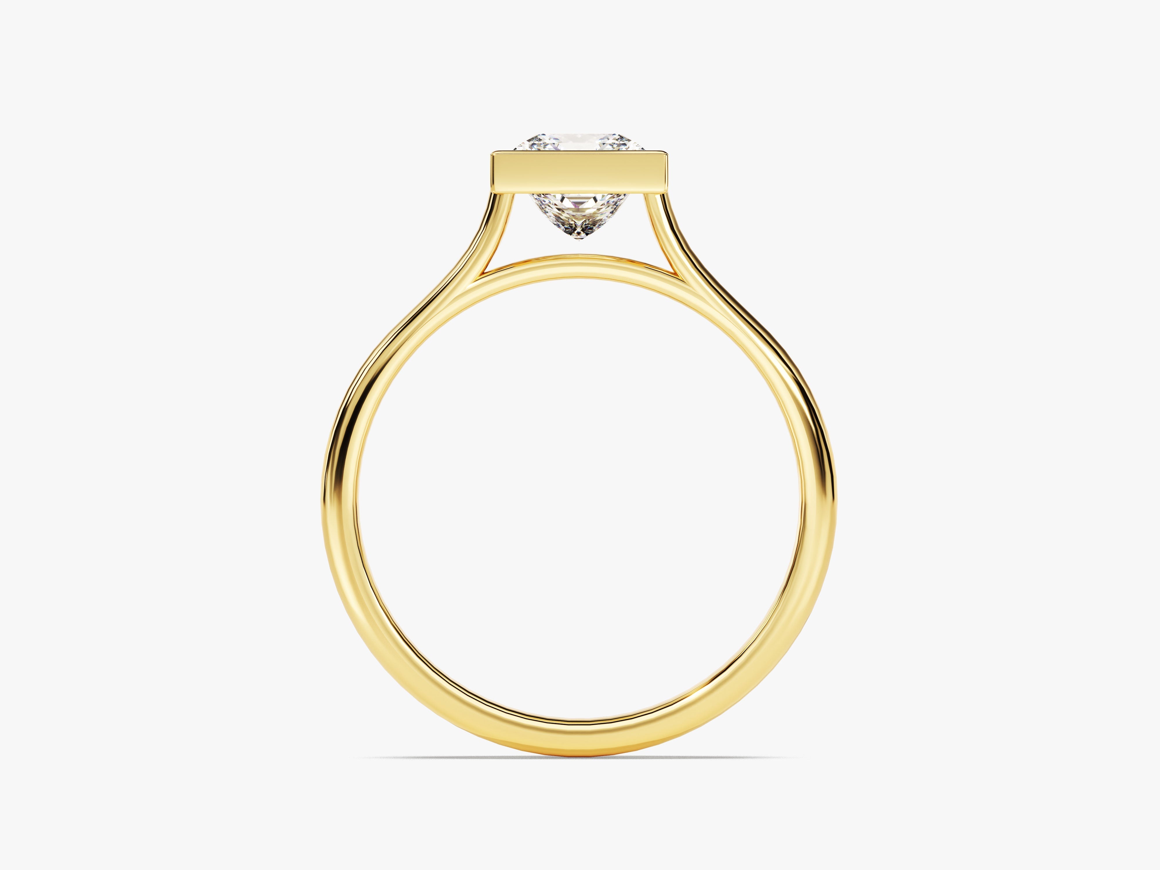 Bezel Princess Diamond Engagement Ring (1.00 CT)