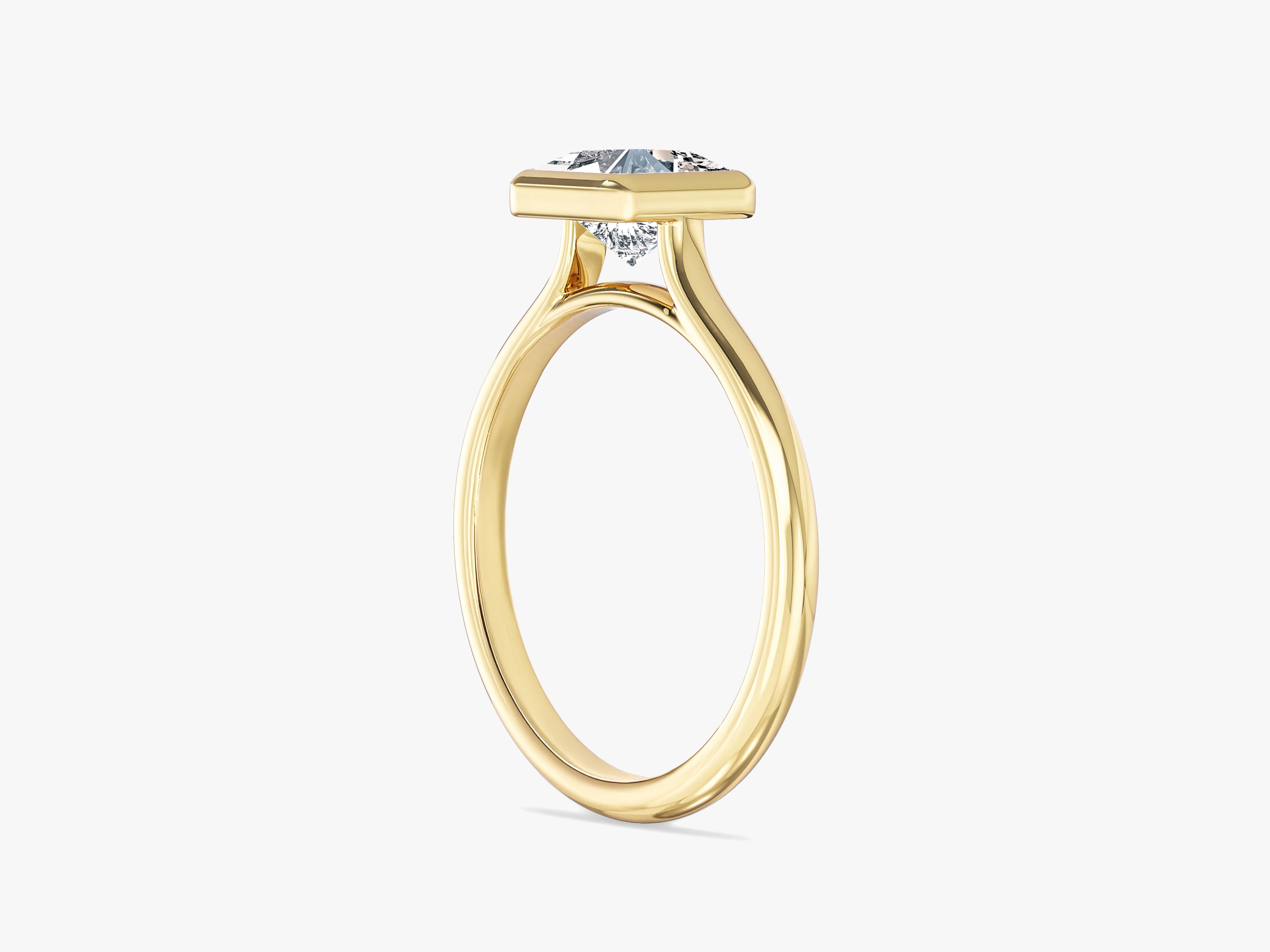 Bezel Princess Lab Grown Diamond Engagement Ring (1.00 CT)