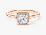 Bezel Princess Lab Grown Diamond Engagement Ring (1.00 CT)