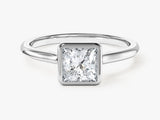 Bezel Princess Lab Grown Diamond Engagement Ring (1.00 CT)