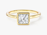Bezel Princess Lab Grown Diamond Engagement Ring (1.00 CT)