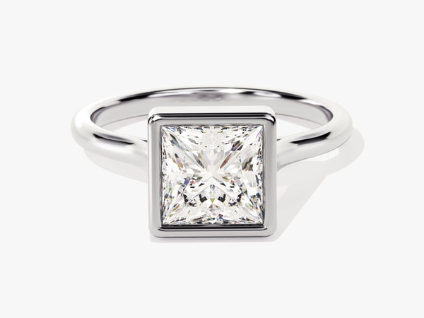 Bezel Princess Diamond Engagement Ring (1.50 CT)