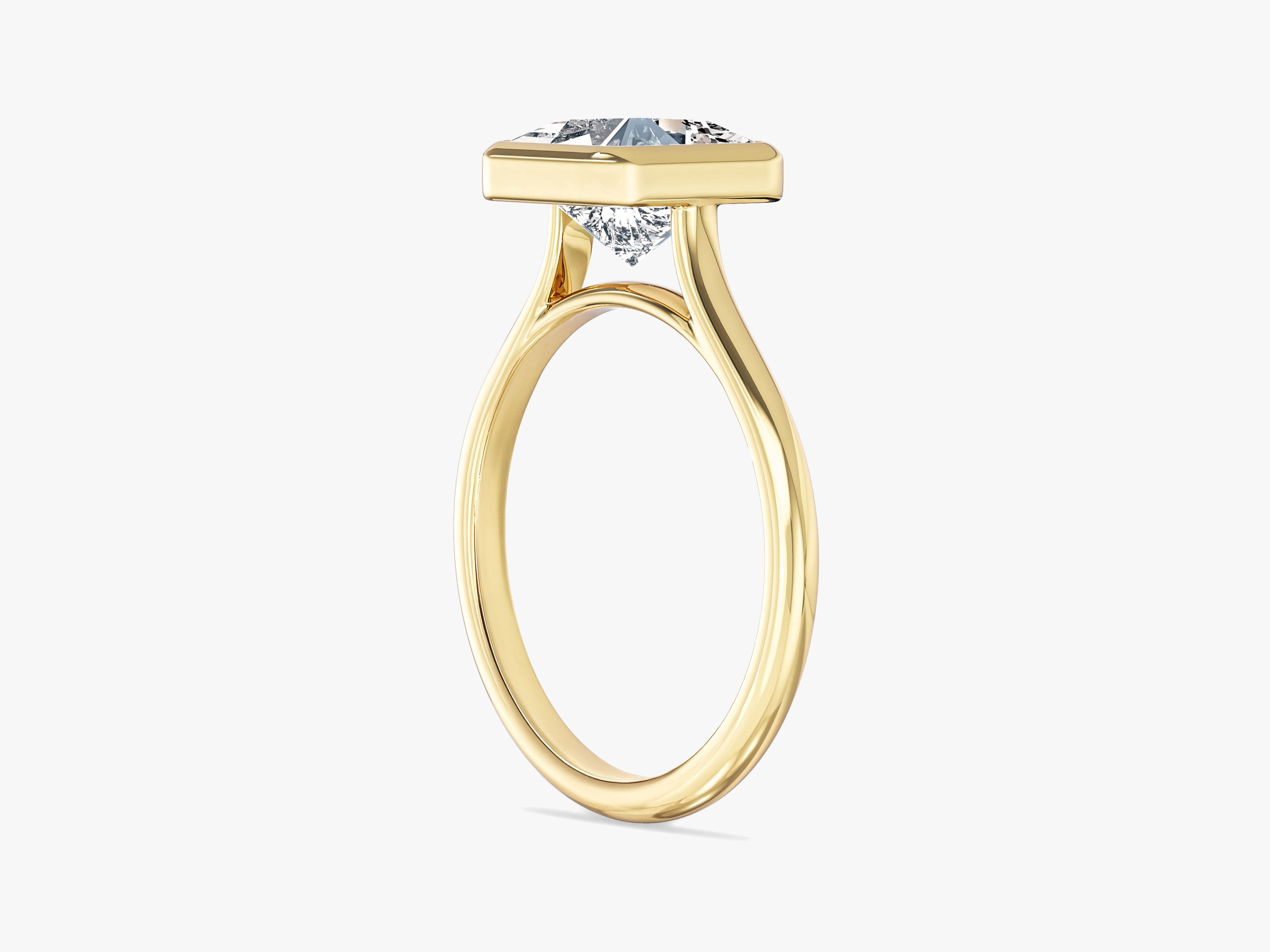 Bezel Princess Lab Grown Diamond Engagement Ring (2.00 CT)