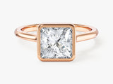 Bezel Princess Lab Grown Diamond Engagement Ring (2.00 CT)