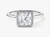 Bezel Princess Lab Grown Diamond Engagement Ring (2.00 CT)