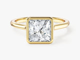 Bezel Princess Lab Grown Diamond Engagement Ring (2.00 CT)