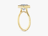 Bezel Princess Moissanite Engagement Ring (3.00 CT)