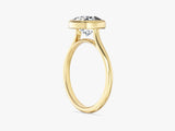 Bezel Cushion Lab Grown Diamond Engagement Ring (2.00 CT)