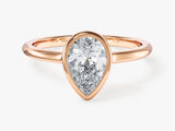 Bezel Pear Moissanite Engagement Ring (1.50 CT)