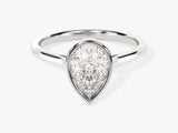 Bezel Pear Moissanite Engagement Ring (1.50 CT)