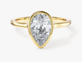Bezel Pear Moissanite Engagement Ring (2.00 CT)