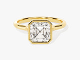 Bezel Asscher Diamond Engagement Ring (2.00 CT)