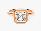 Bezel Asscher Diamond Engagement Ring (3.00 CT)
