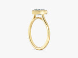 Bezel Heart Lab Grown Diamond Engagement Ring (1.50 CT)