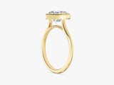 Bezel Heart Lab Grown Diamond Engagement Ring (2.00 CT)