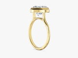 Bezel Heart Lab Grown Diamond Engagement Ring (3.00 CT)