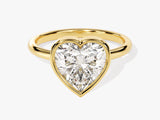 Bezel Heart Diamond Engagement Ring (3.00 CT)