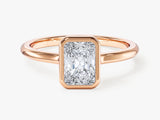 Bezel Radiant Lab Grown Diamond Engagement Ring (1.00 CT)