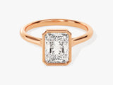 Bezel Radiant Moissanite Engagement Ring (1.50 CT)