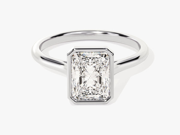 Bezel Radiant Lab Grown Diamond Engagement Ring (1.50 CT)