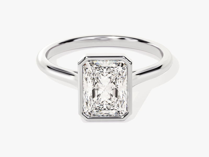 Bezel Radiant Diamond Engagement Ring (1.50 CT)