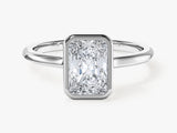 Bezel Radiant Lab Grown Diamond Engagement Ring (1.50 CT)