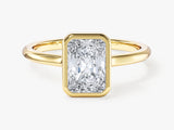 Bezel Radiant Lab Grown Diamond Engagement Ring (1.50 CT)