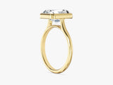 Bezel Radiant Moissanite Engagement Ring (3.00 CT)