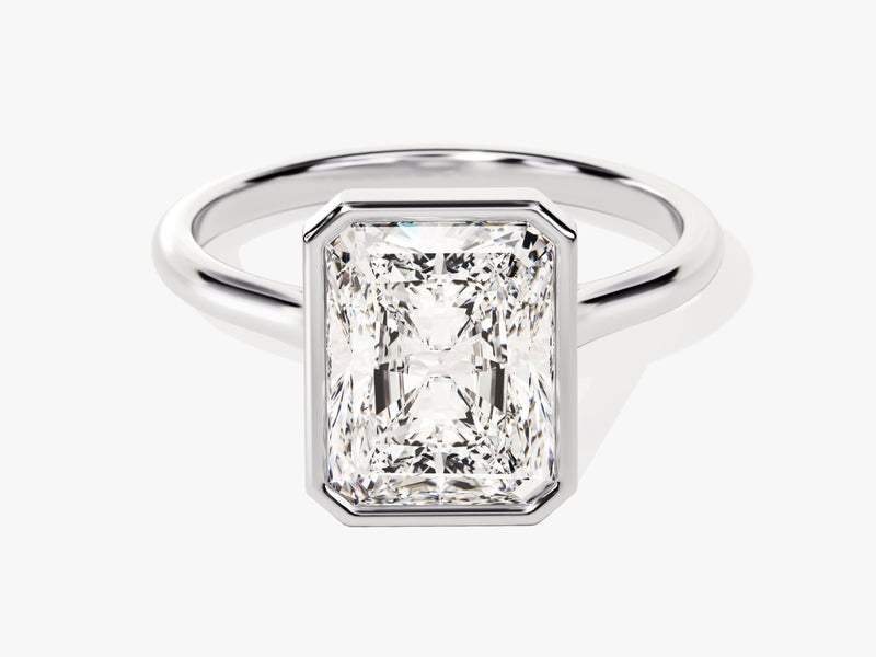 Bezel Radiant Moissanite Engagement Ring (3.00 CT)