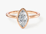 Bezel Marquise Lab Grown Diamond Engagement Ring (1.00 CT)