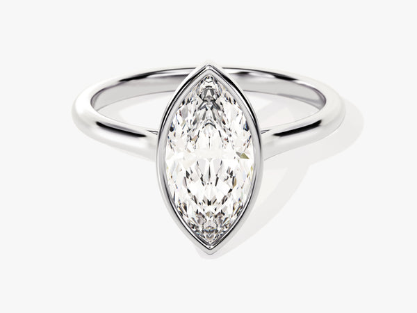 Bezel Marquise Moissanite Engagement Ring (1.50 CT)