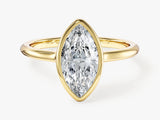 Bezel Marquise Lab Grown Diamond Engagement Ring (1.50 CT)