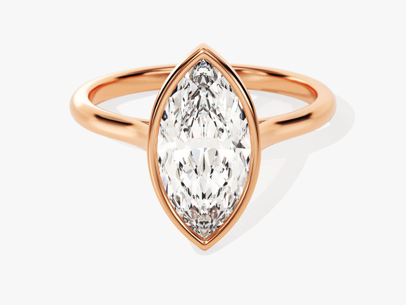 Bezel Marquise Diamond Engagement Ring (2.00 CT)