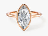 Bezel Marquise Lab Grown Diamond Engagement Ring (2.00 CT)
