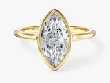 Bezel Marquise Lab Grown Diamond Engagement Ring (2.00 CT)