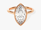 Bezel Marquise Lab Grown Diamond Engagement Ring (3.00 CT)