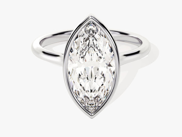 Bezel Marquise Lab Grown Diamond Engagement Ring (3.00 CT)