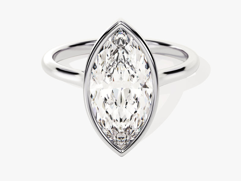 Bezel Marquise Diamond Engagement Ring (3.00 CT)