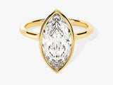 Bezel Marquise Moissanite Engagement Ring (3.00 CT)