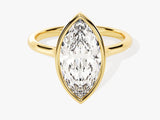 Bezel Marquise Lab Grown Diamond Engagement Ring (3.00 CT)