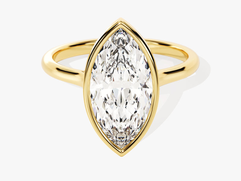 Bezel Marquise Diamond Engagement Ring (3.00 CT)